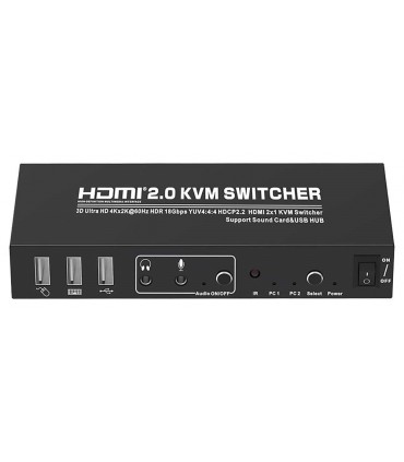 سوئیچ KVM مدل 2 پورت HDMI و USB تی سی تی TCT-KSW-21U