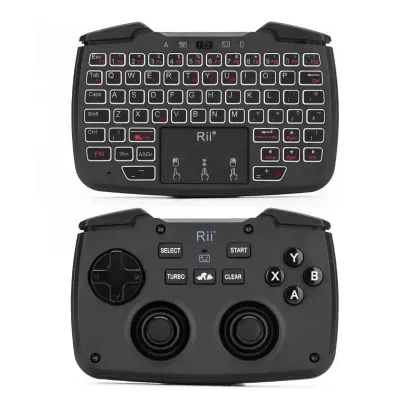 دسته بازی Rii RT707 با کیبورد و تاچ پد